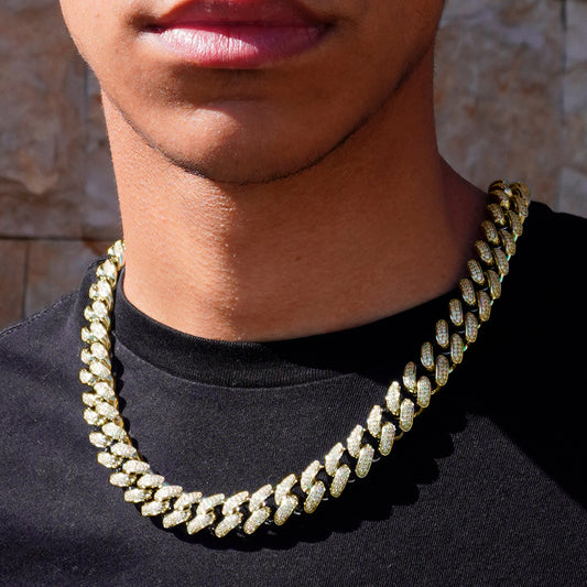 12MM ICED MIAMI CUBAN LINK CHAIN - GOLD