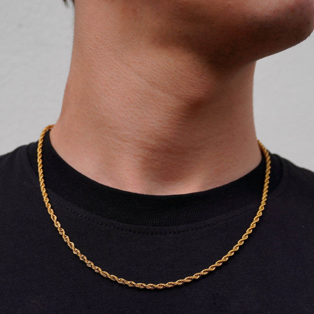 3MM ROPE CHAIN - GOLD