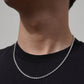 3MM ROPE CHAIN - WHITE GOLD