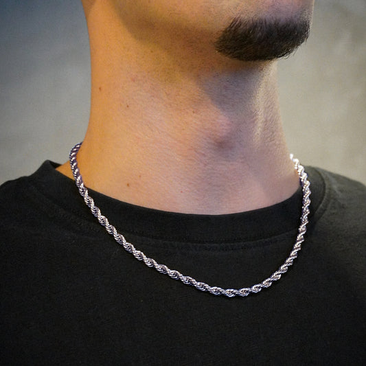 5MM ROPE CHAIN - WHITE GOLD