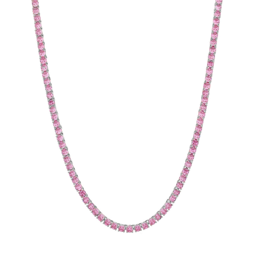 5MM TENNIS CHAIN - PASTEL PINK