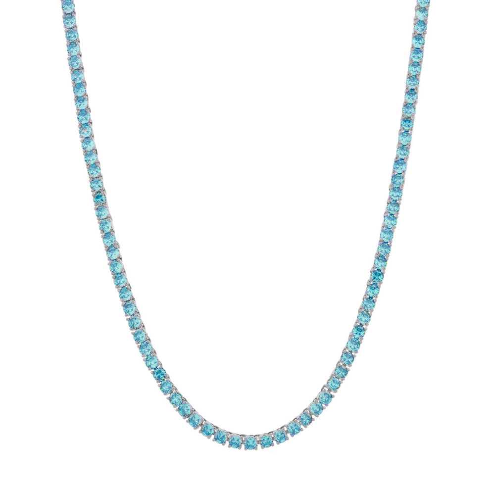 5MM TENNIS CHAIN - PALE BLUE