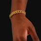 12MM ICED MIAMI CUBAN LINK BRACELET - GOLD