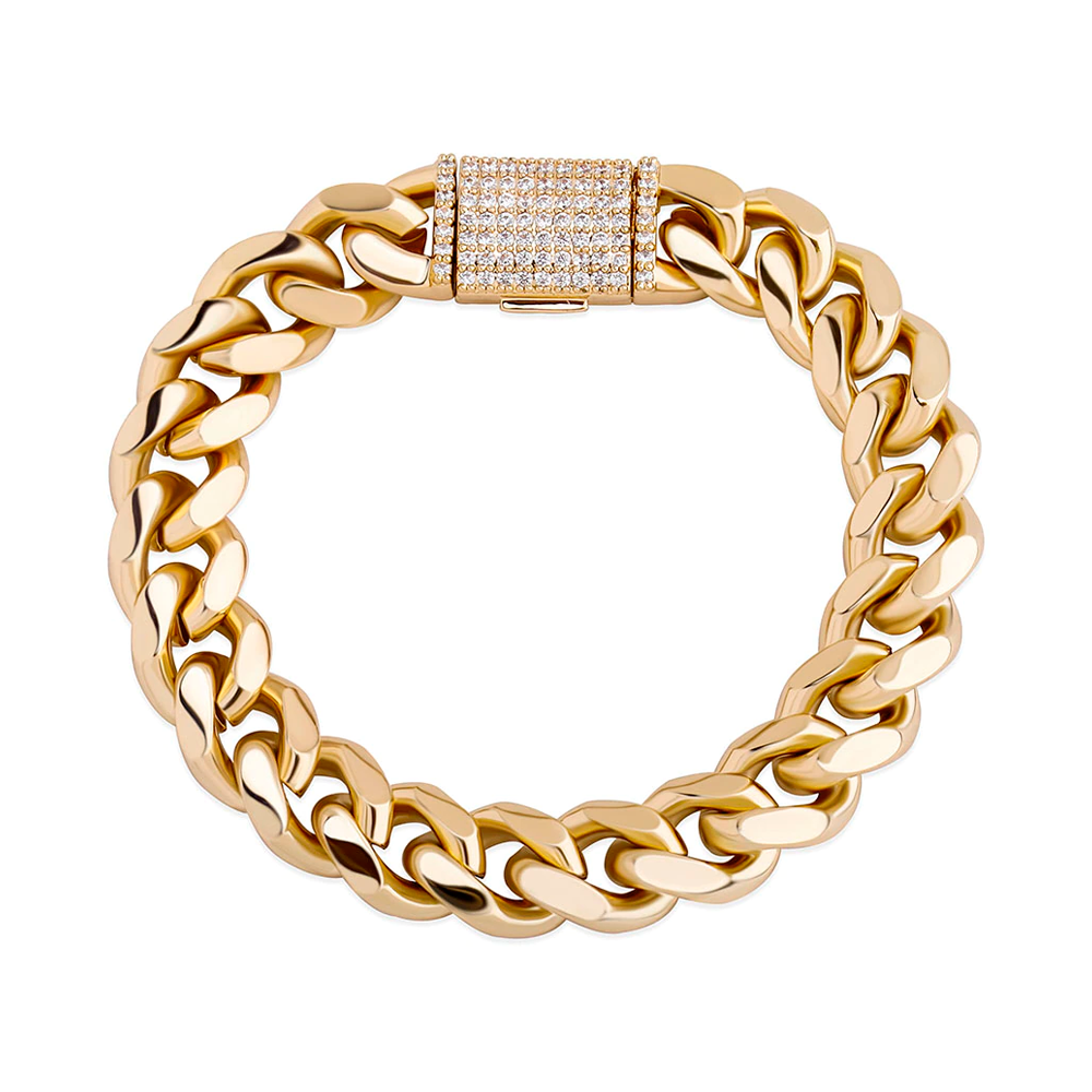 12MM MIAMI CUBAN LINK BRACELET - GOLD