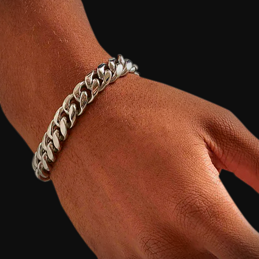 12MM MIAMI CUBAN LINK BRACELET - WHITE GOLD