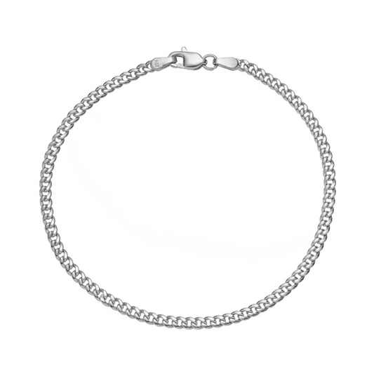 3MM MIAMI CUBAN BRACELET - WHITE GOLD