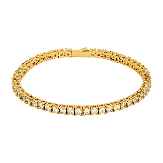 3MM TENNIS BRACELET - GOLD