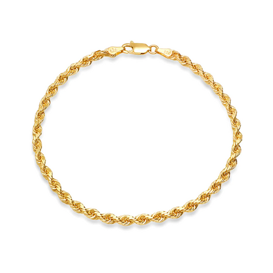 3MM ROPE BRACELET - GOLD