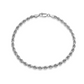 3MM ROPE BRACELET - WHITE GOLD