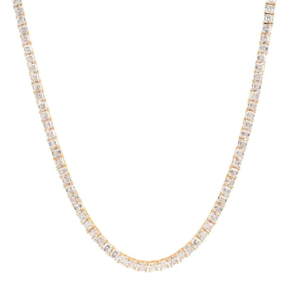 5MM BAGUETTE TENNIS CHAIN - GOLD