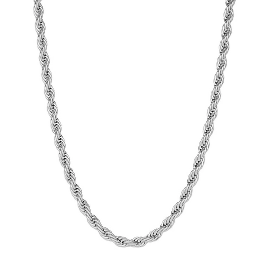 5MM ROPE CHAIN - WHITE GOLD