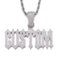 CUSTOM TRAP FONT PENDANT - WHITE GOLD