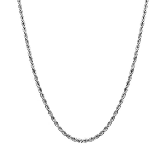 3MM ROPE CHAIN - WHITE GOLD